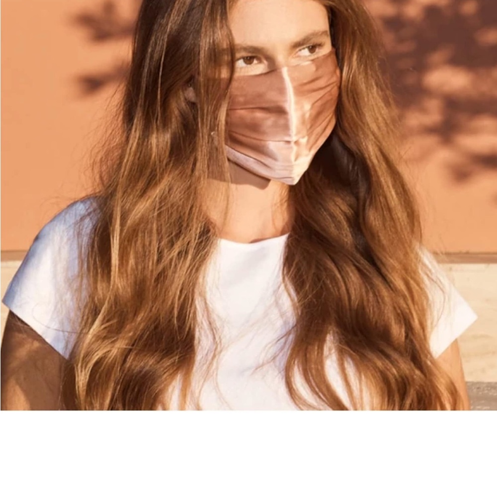 Slip pink reusable face covering